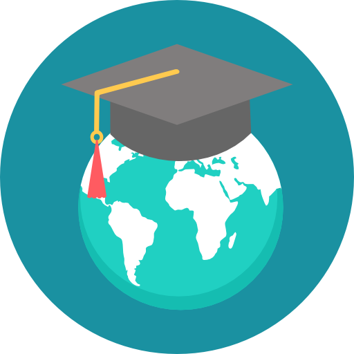 Illustrative image of a globe that has just graduated.