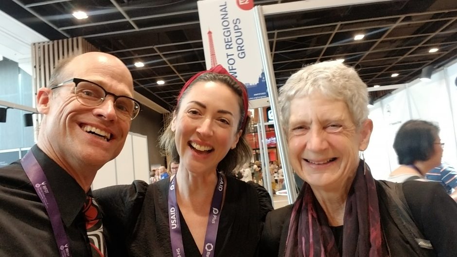 Dr. Mortenson, Katie Bunting and Karen Whalley Hammell at WFOT 2022
