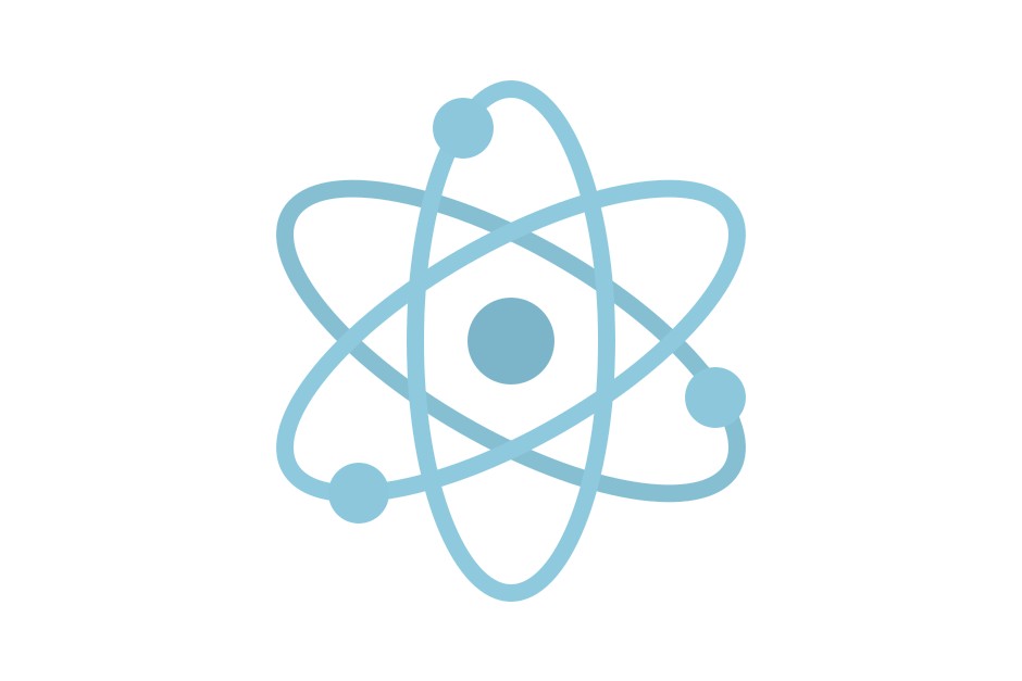 Icon representing a distributed sites as a nuclear atom