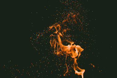 Image of flame against black background